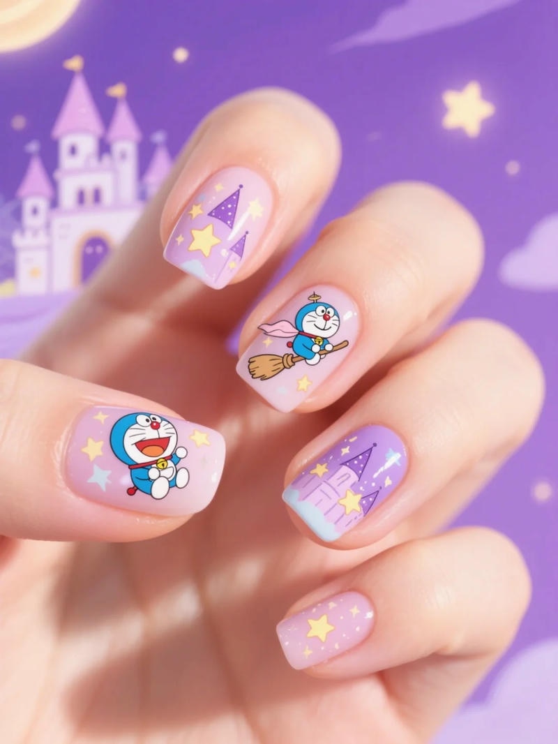 Album nail vẽ doraemon thu hút