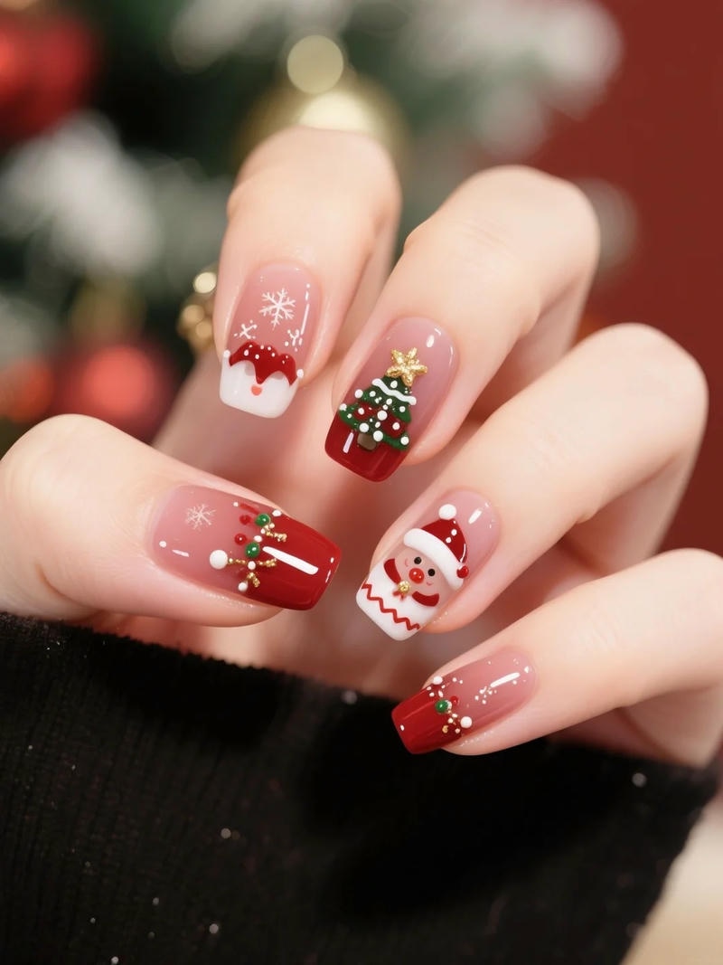 Ảnh nail noel cuốn hút