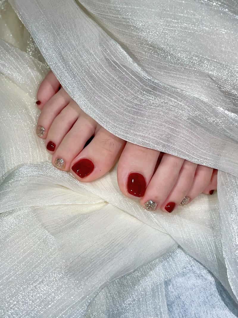 Bộ nail chân tết độc đáo