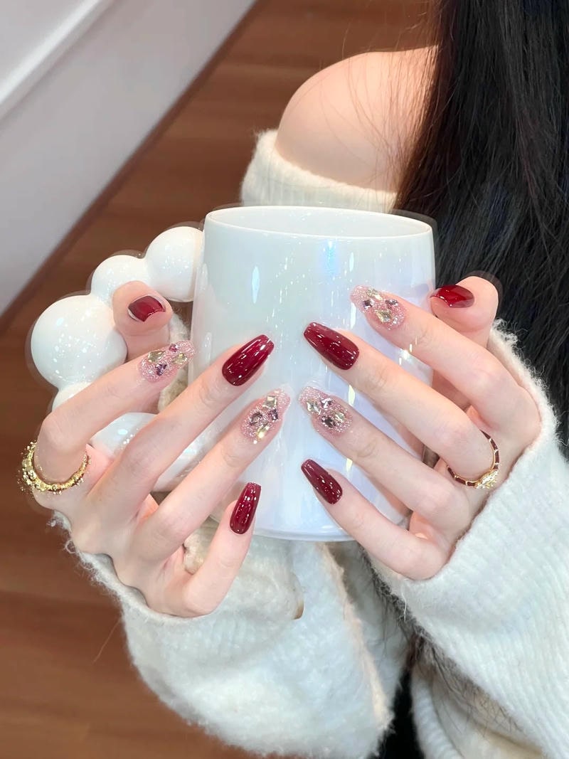 Bộ nail đỏ đẹp mới chất lượng cao
