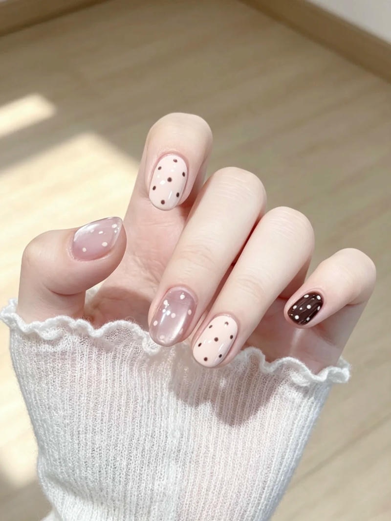 Bộ nail đơn giản cho học sinh độc đáo