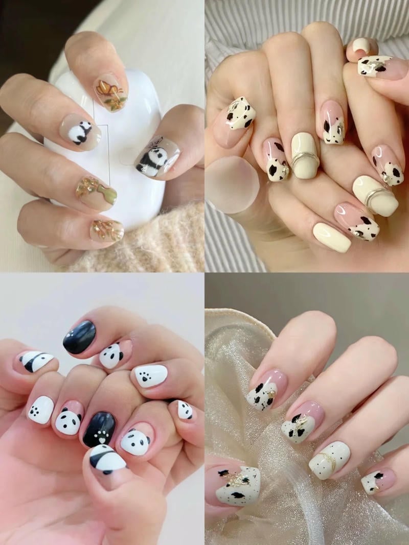 Bộ nail gấu trúc độc đáo
