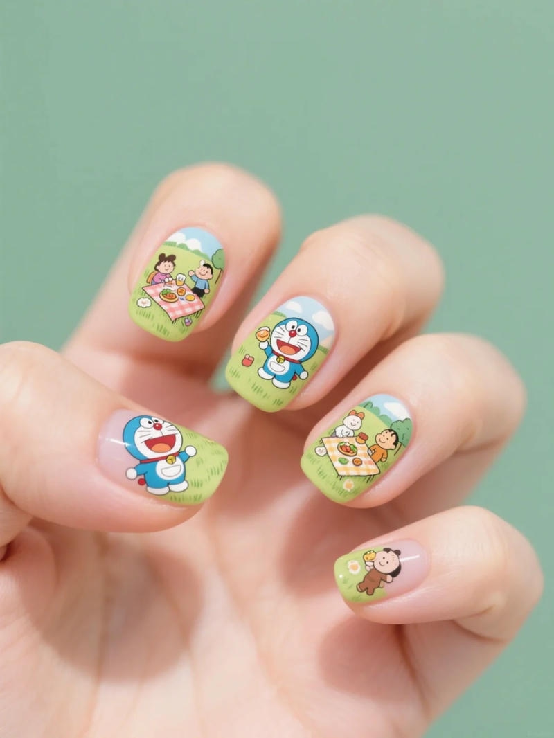 Bộ nail vẽ doraemon mới chất lượng cao