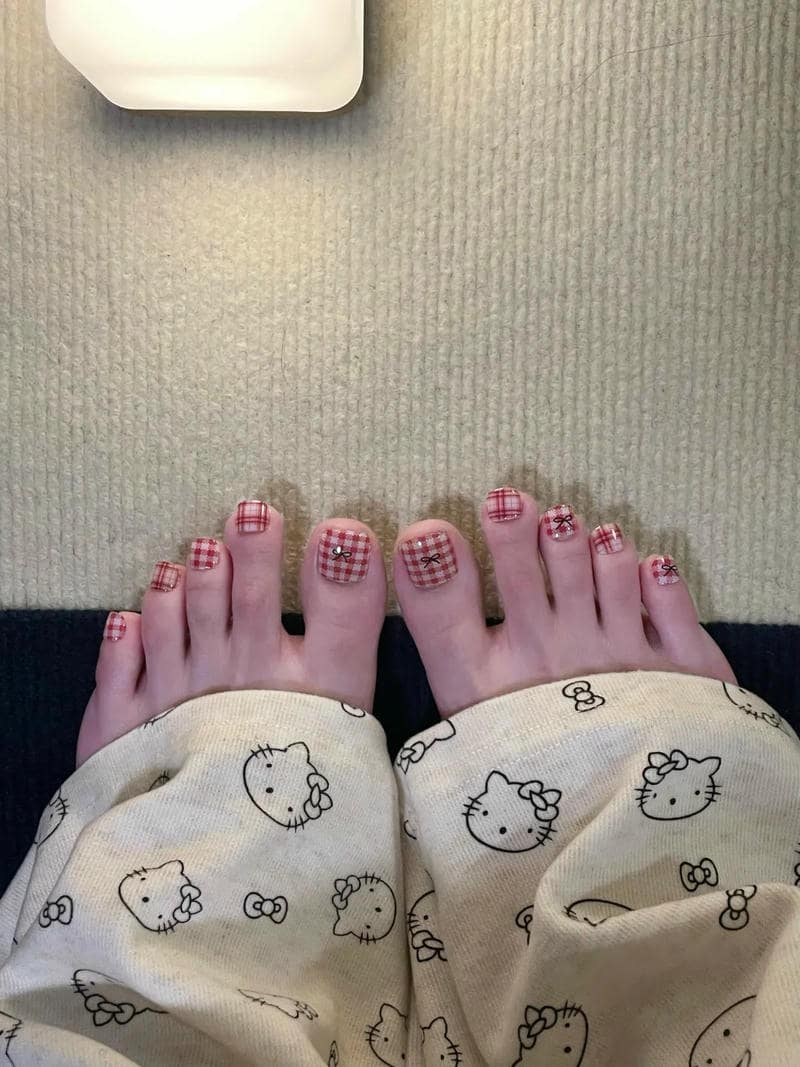 Bộ sưu tập nail chân kẻ cực đẹp