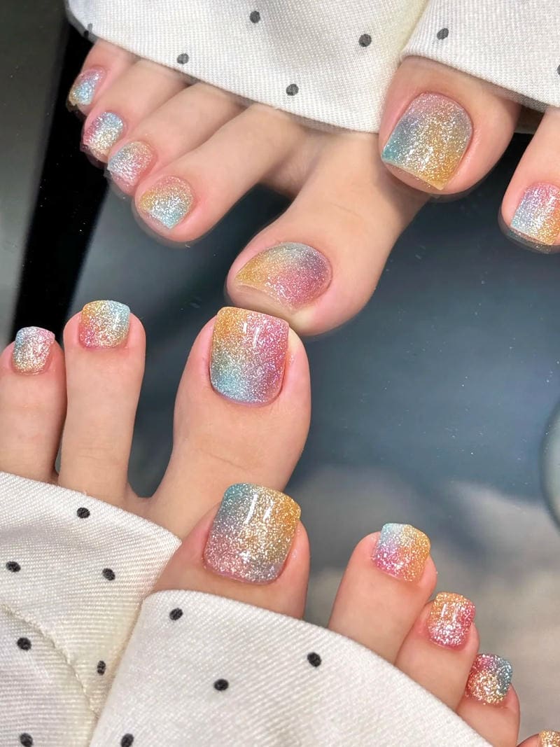 Bộ sưu tập nail chân màu pastel chất lượng cao