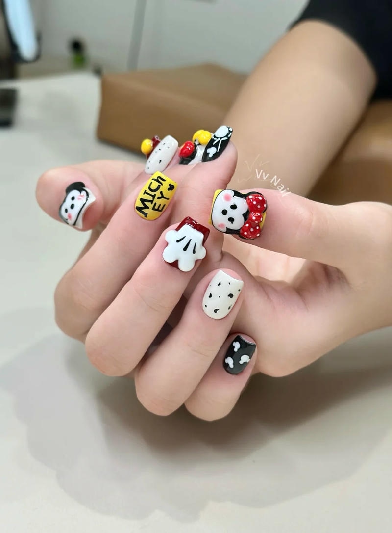 Bộ sưu tập nail chuột mickey cực đẹp
