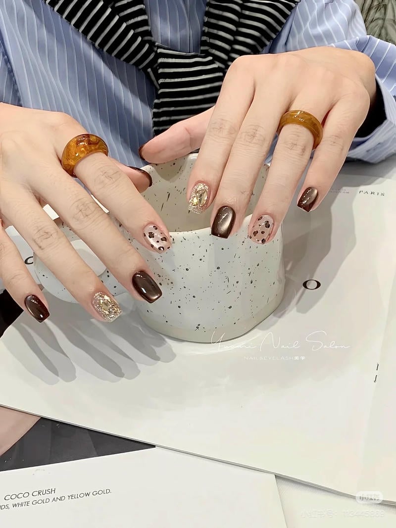 Bộ sưu tập nail da báo chất lượng cao