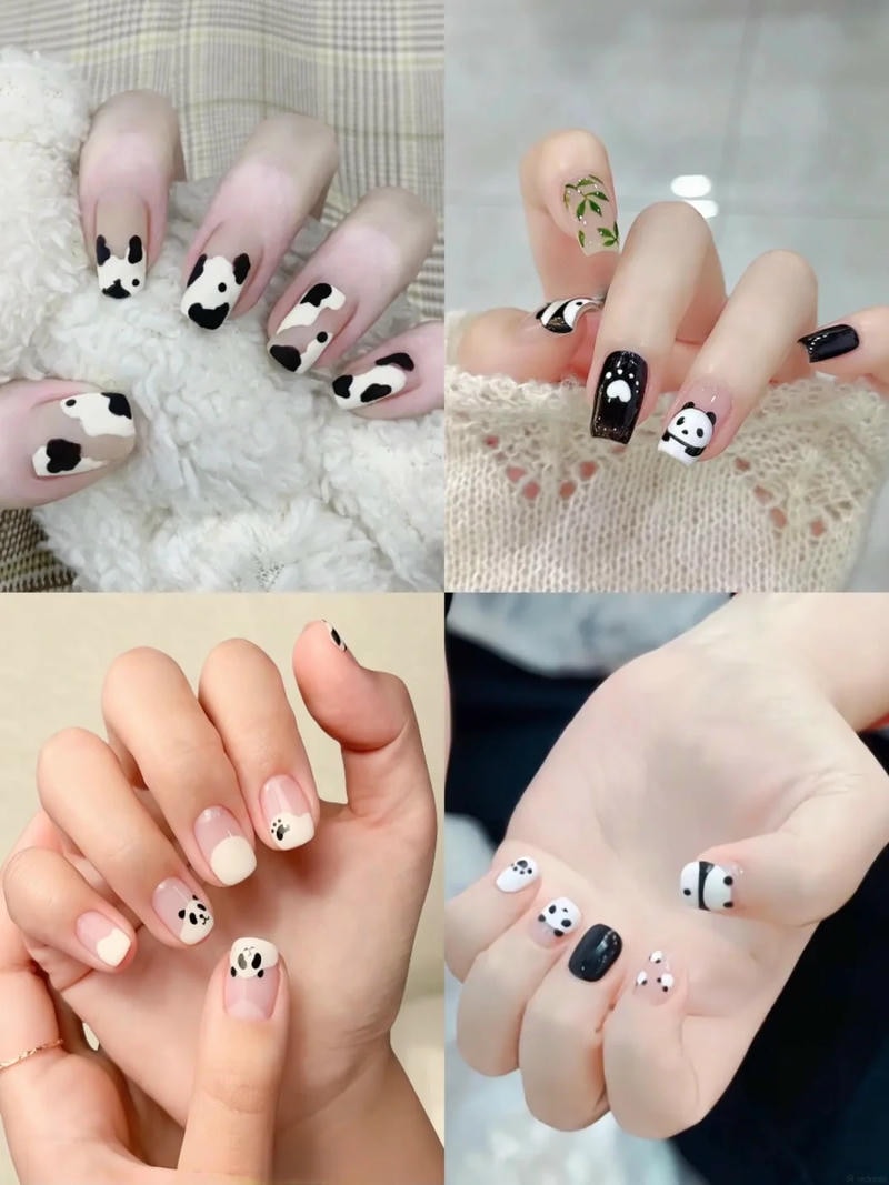 Bộ sưu tập nail gấu trúc cực đẹp
