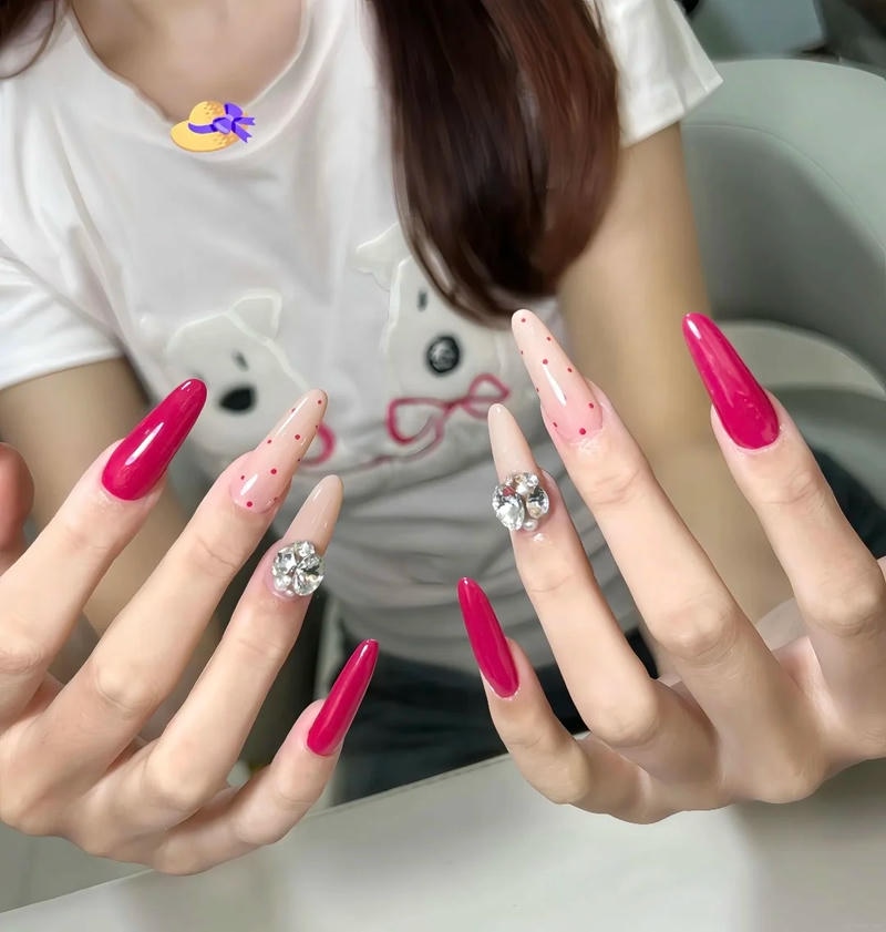 Bộ sưu tập nail màu hồng chất lượng cao