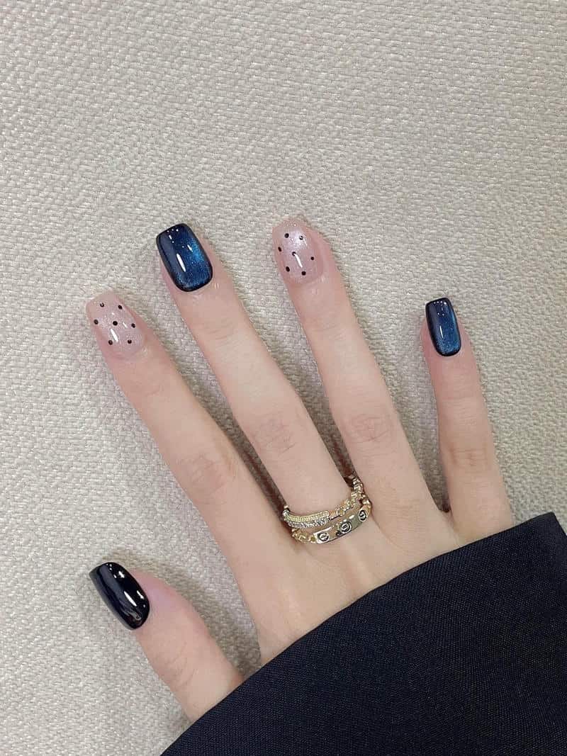 Khám phá kho nail màu xanh coban cuốn hút