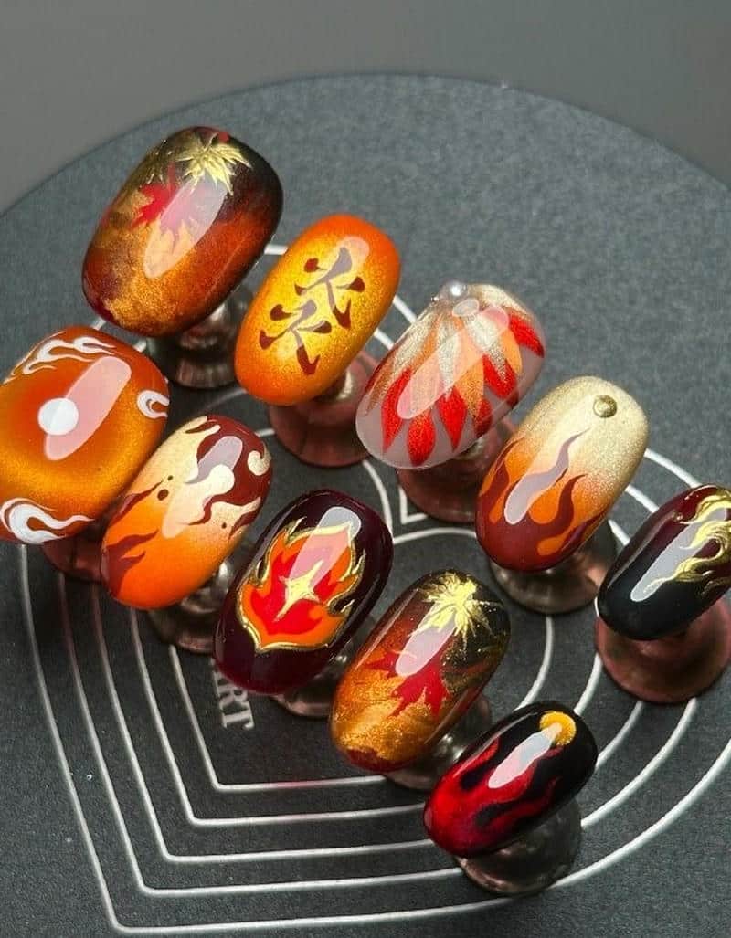 Khám phá kho nail ngọn lửa cực đẹp