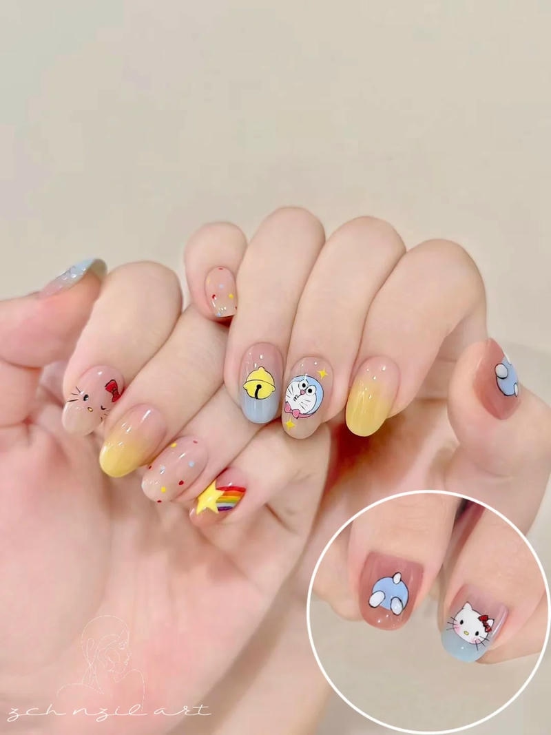 Khám phá kho nail vẽ doraemon cực đẹp