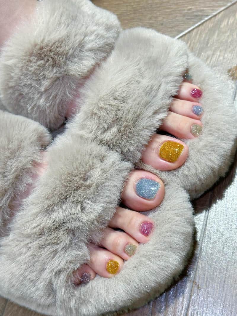 Khám phá nail chân màu pastel đẹp