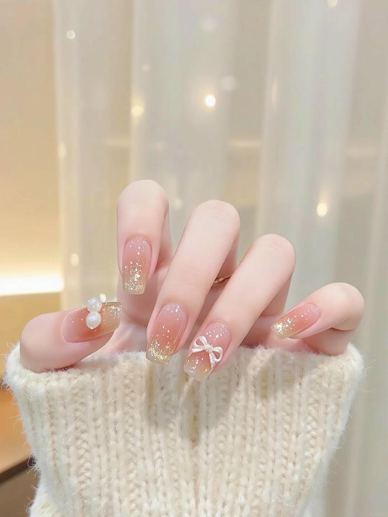 Khám phá nail đính nơ đẹp độc đáo