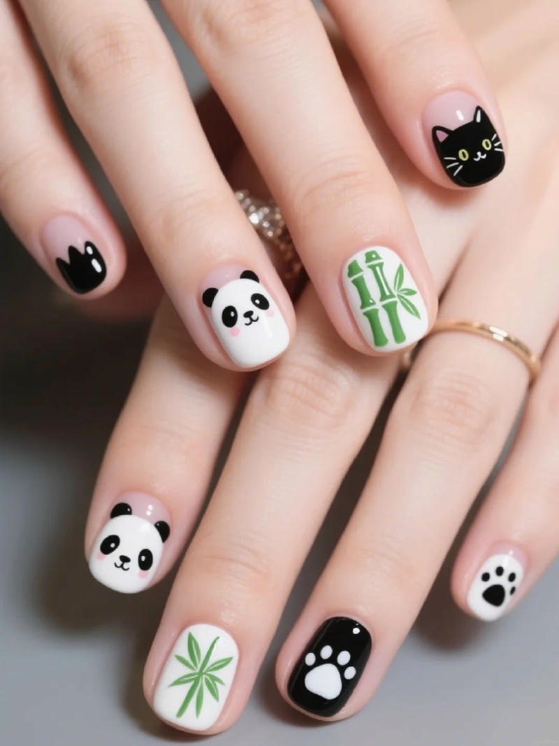 Khám phá nail gấu trúc cuốn hút