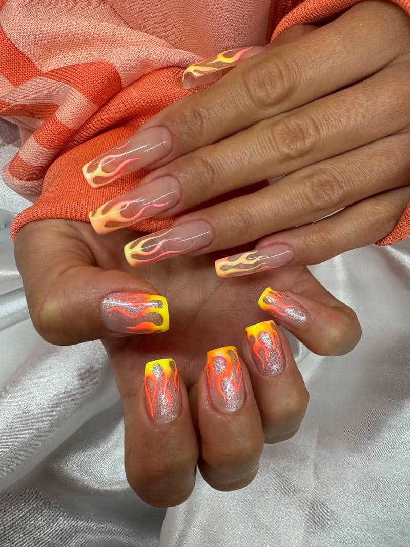 Khám phá nail ngọn lửa đẹp