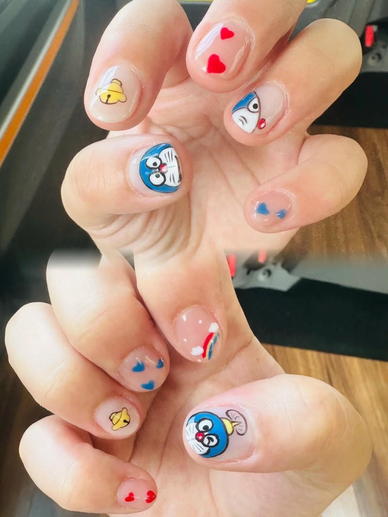 Khám phá nail vẽ doraemon đẹp