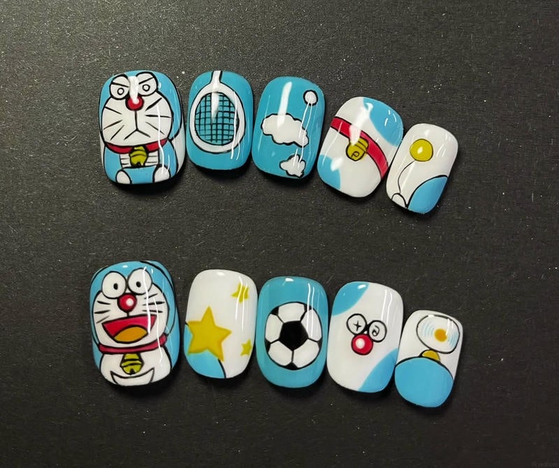 Khám phá nail vẽ doraemon độc đáo