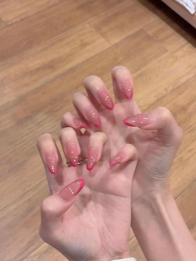 Loạt nail màu hồng đẹp