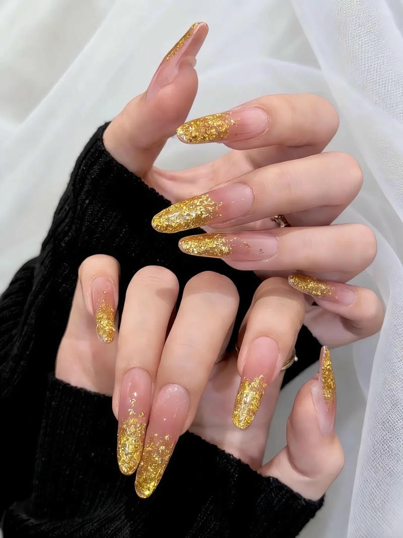 Loạt nail màu vàng đẹp