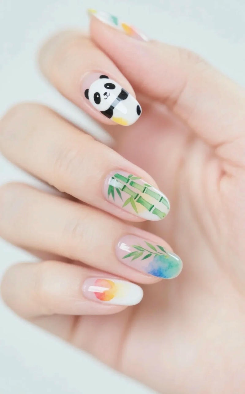 Ngắm bộ nail gấu trúc mới chất lượng cao