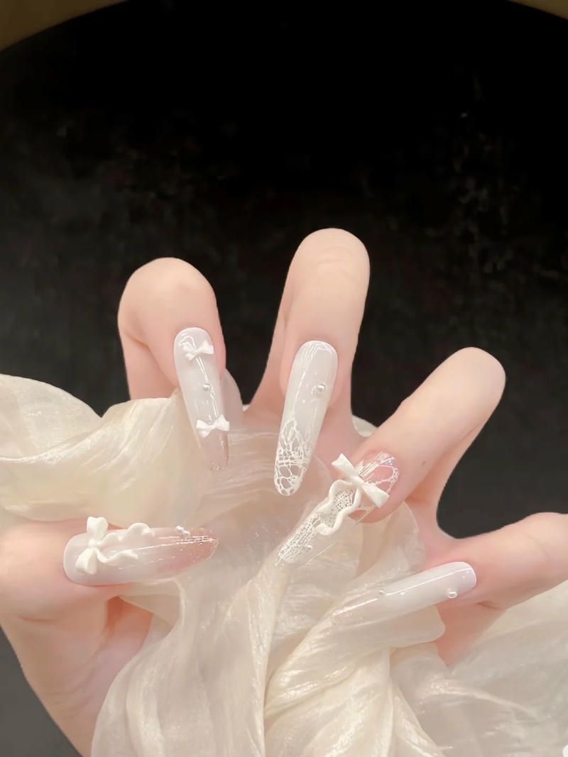 Tải nail đính nơ đẹp mới nhất