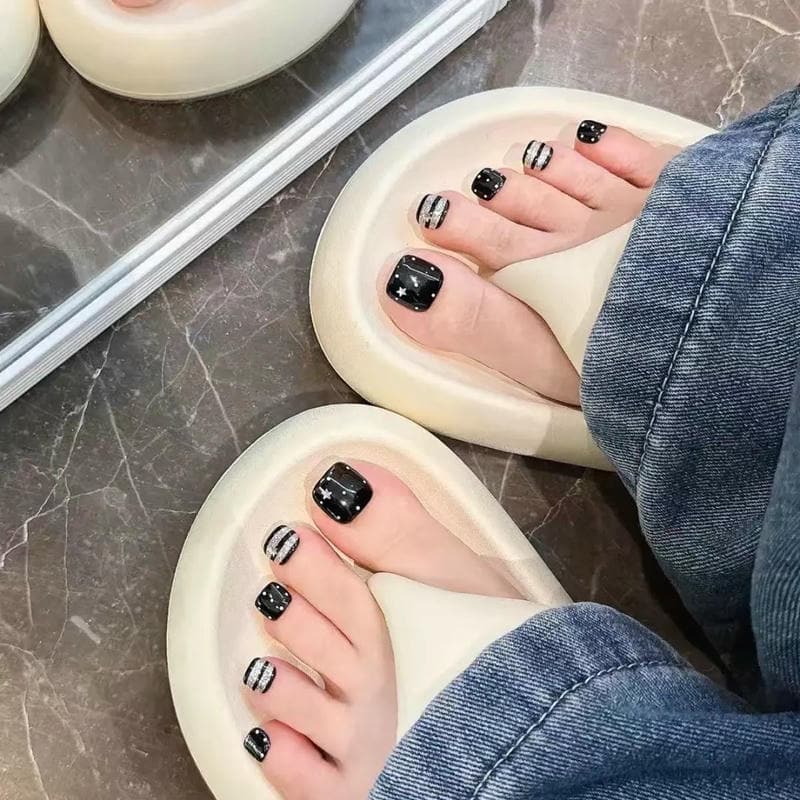Tổng hợp nail chân kẻ chất lượng nhất