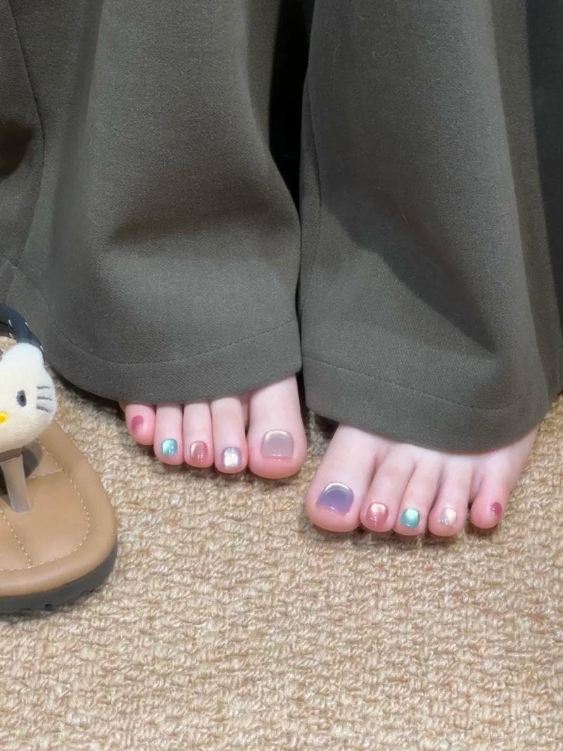 Tổng hợp nail chân nhiều màu hot