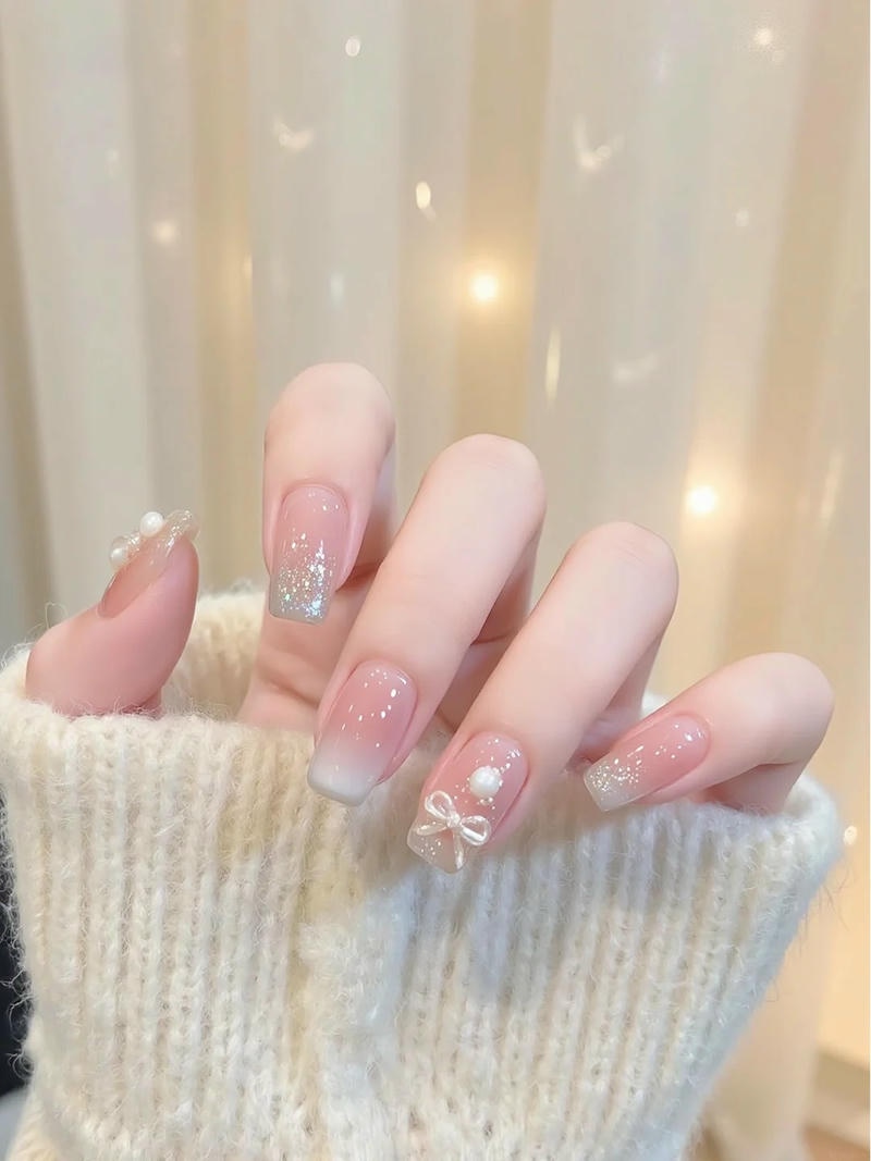 Tổng hợp nail đính nơ đẹp chất lượng nhất