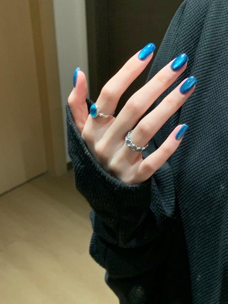 Tổng hợp nail màu xanh coban chất lượng nhất