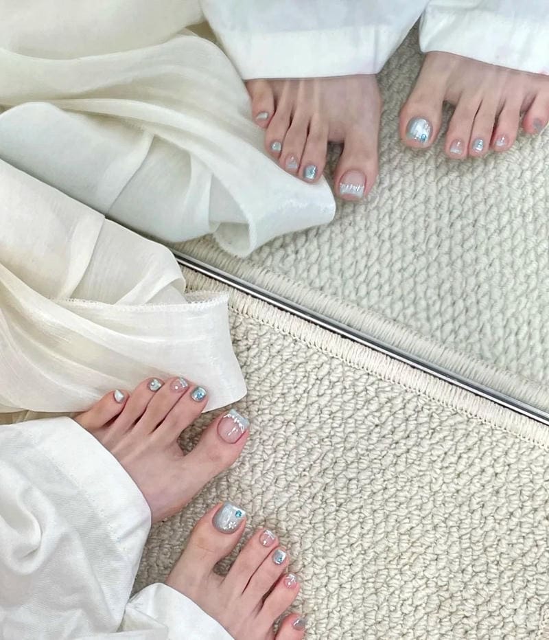 Tuyển tập bộ nail chân màu pastel miễn phí