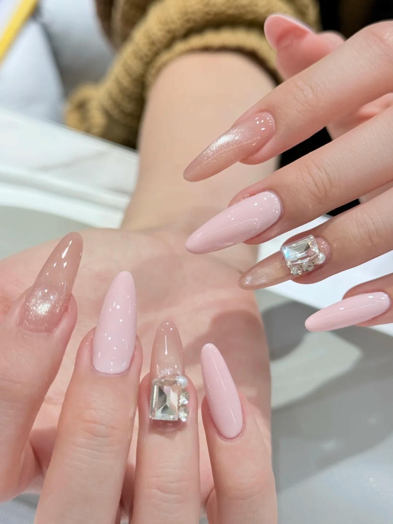 Tuyển tập bộ nail màu hồng miễn phí