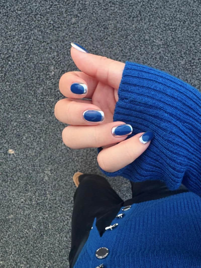 Tuyển tập bộ nail màu xanh coban miễn phí