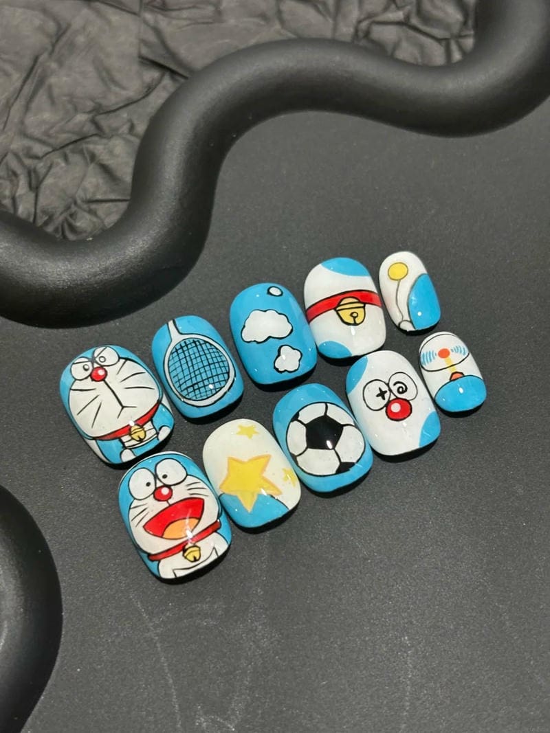 Tuyển tập bộ nail vẽ doraemon miễn phí