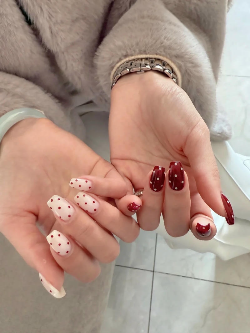 Xem nail 2 màu đẹp