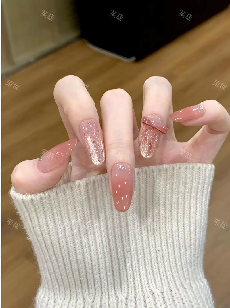 Xem nail đính nơ đẹp đẹp nhất
