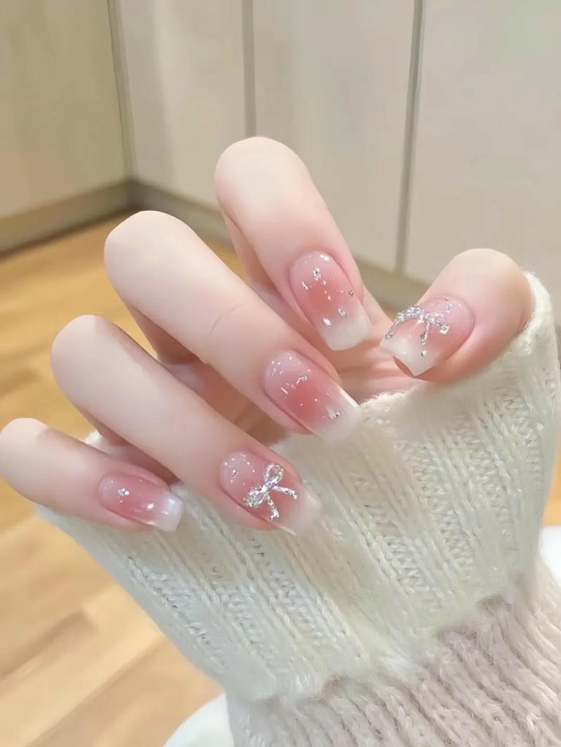 Xem nail đính nơ đẹp mới nhất