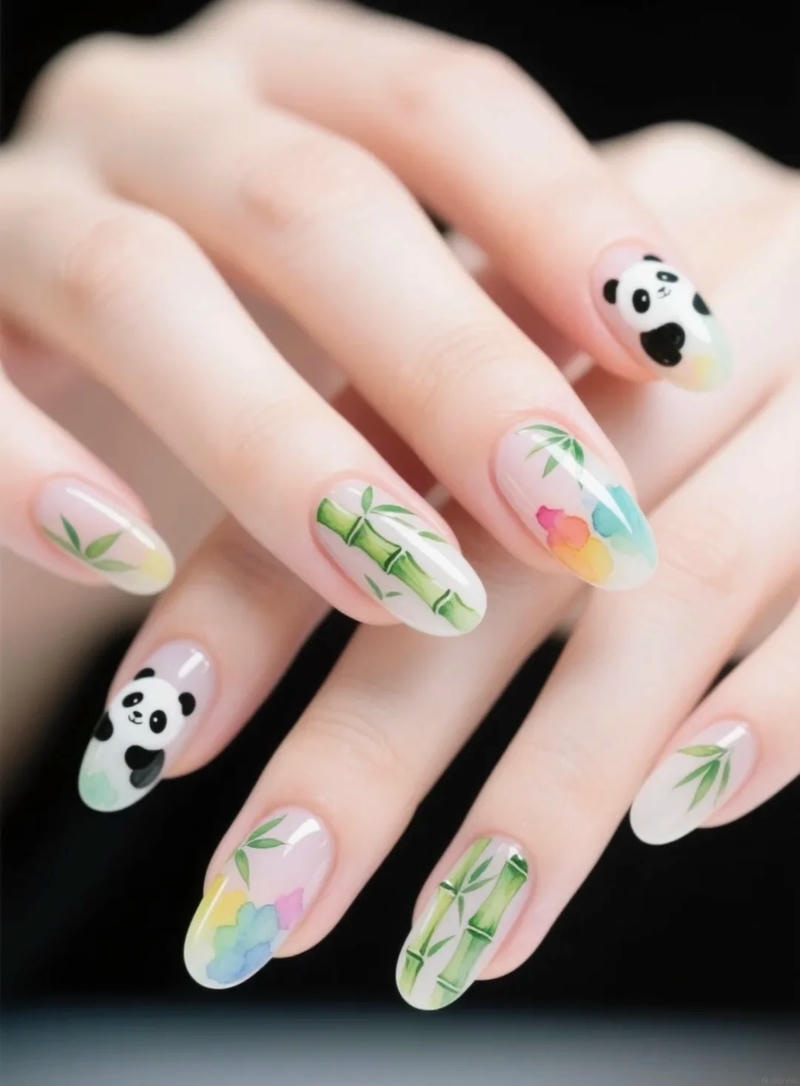 Xem nail gấu trúc đẹp