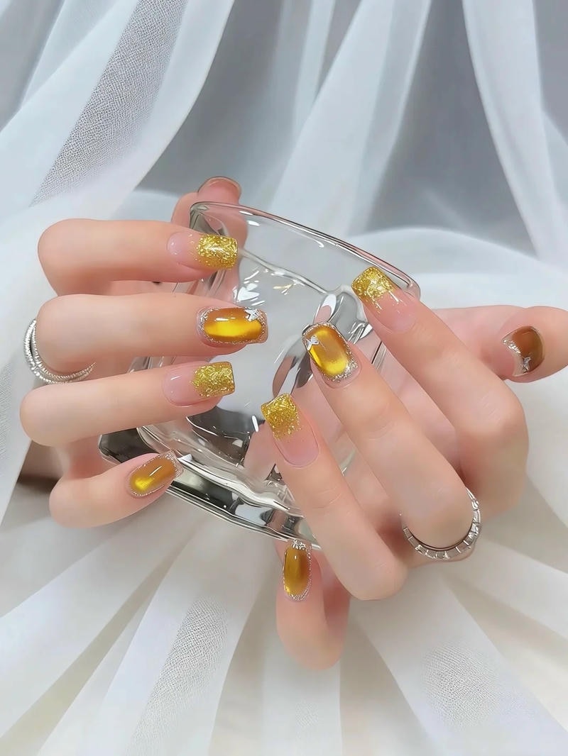 Xem nail màu vàng mới nhất