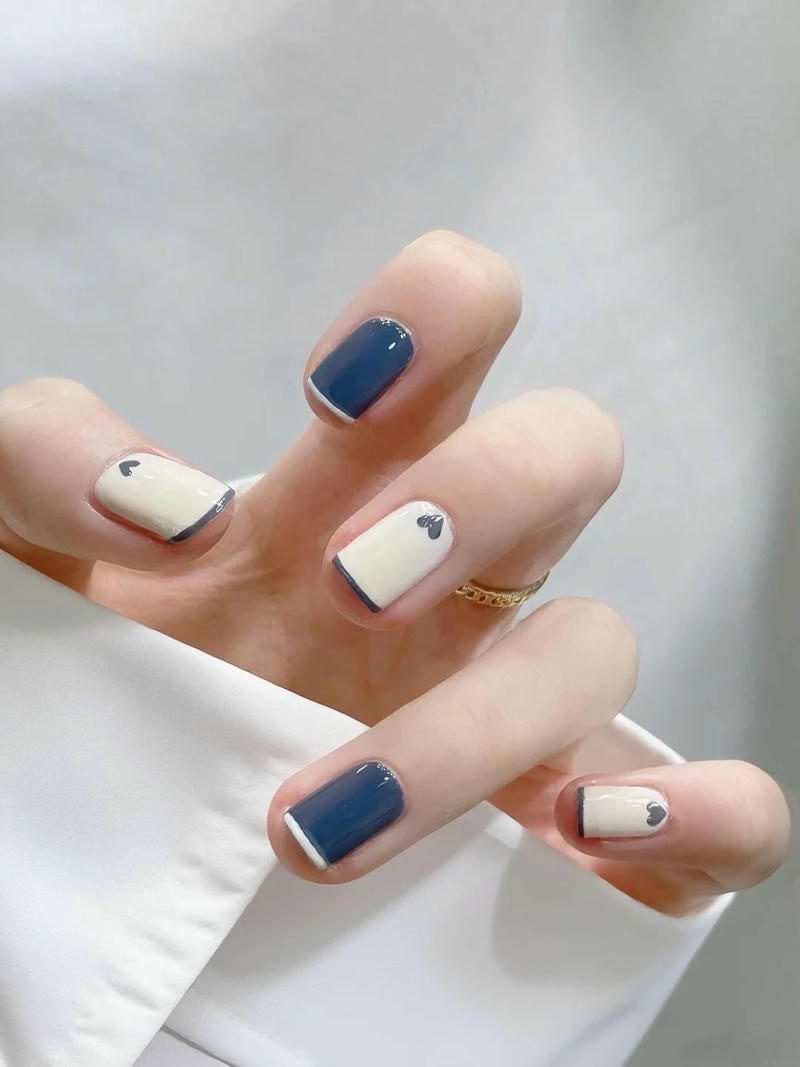 Xem nail màu xanh coban mới nhất