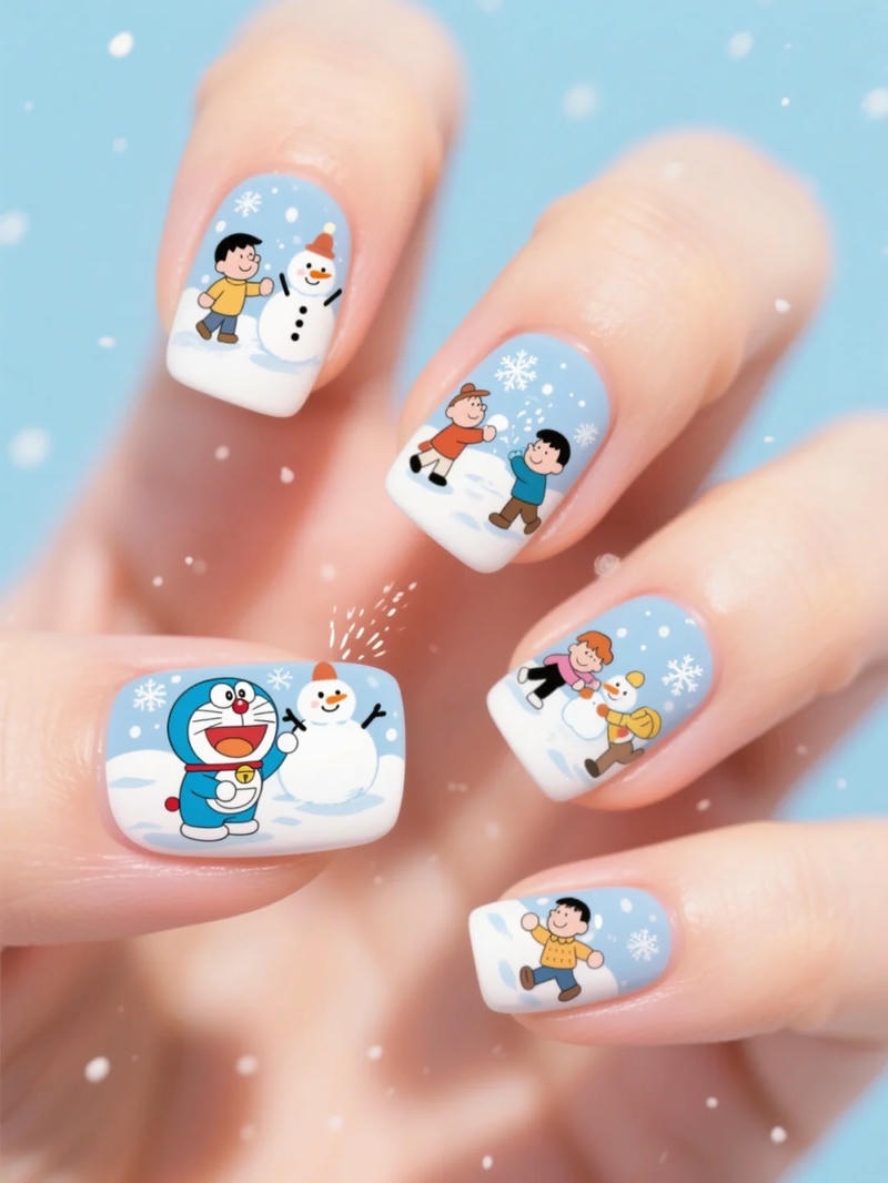 Xem nail vẽ doraemon mới nhất