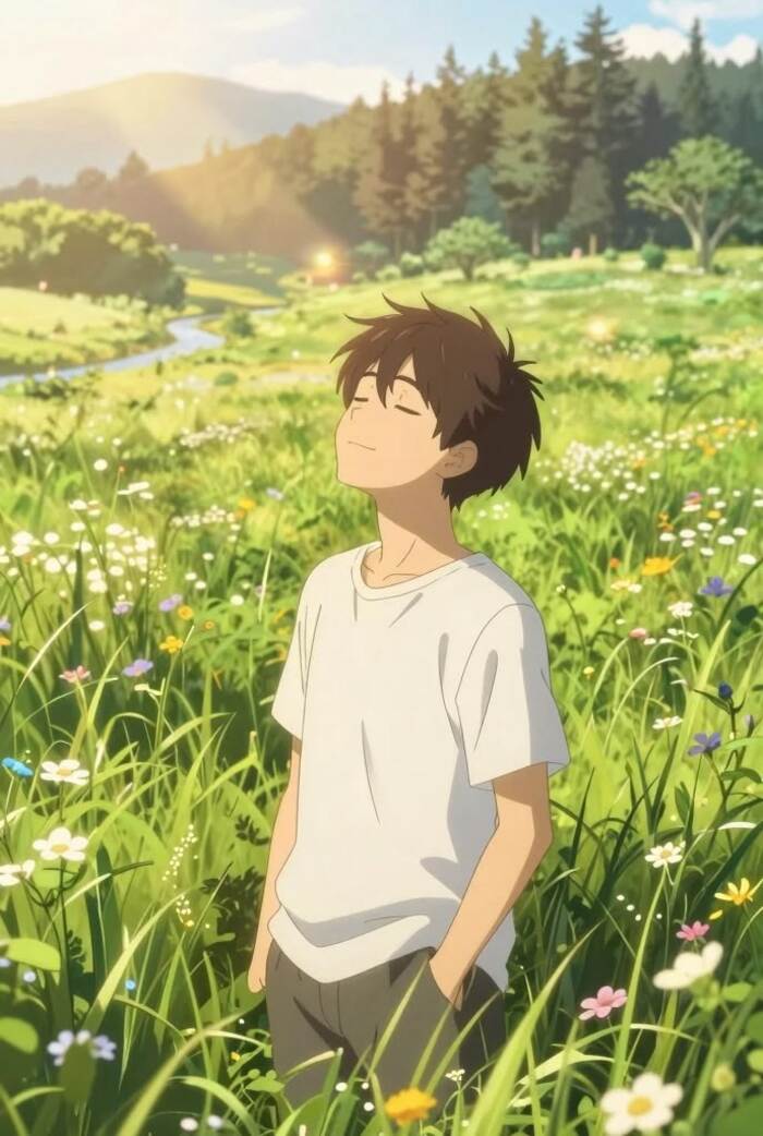ảnh anime chill cực buồn