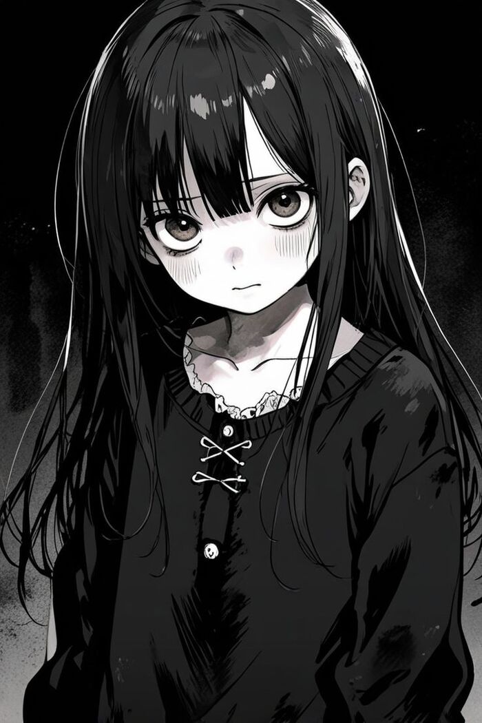 ảnh anime đen trắng hot cute