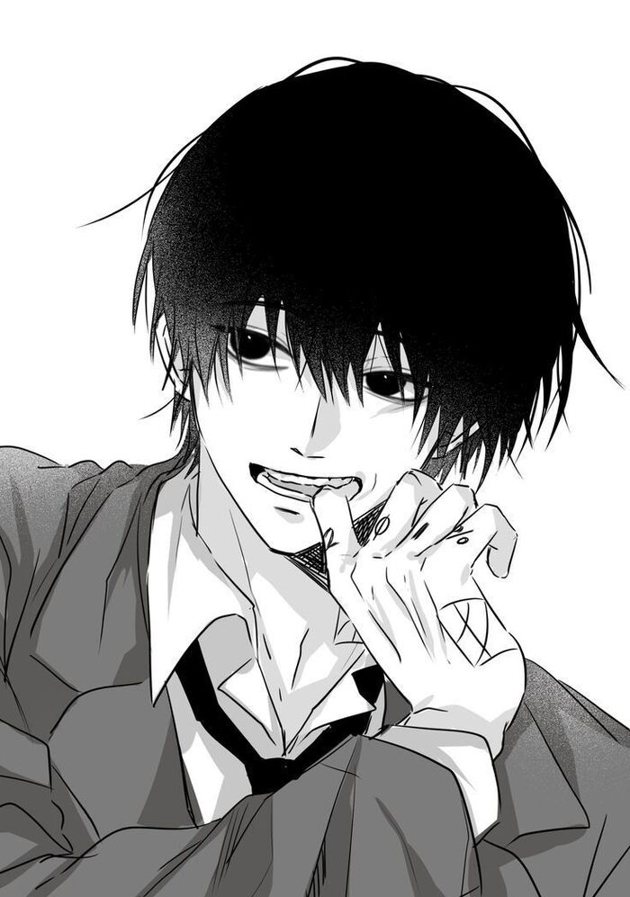ảnh anime đen trắng hot ngầu nam