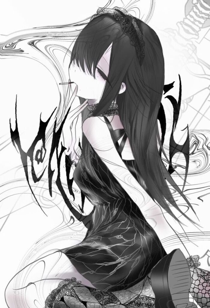 ảnh anime đen trắng nữ đẹp