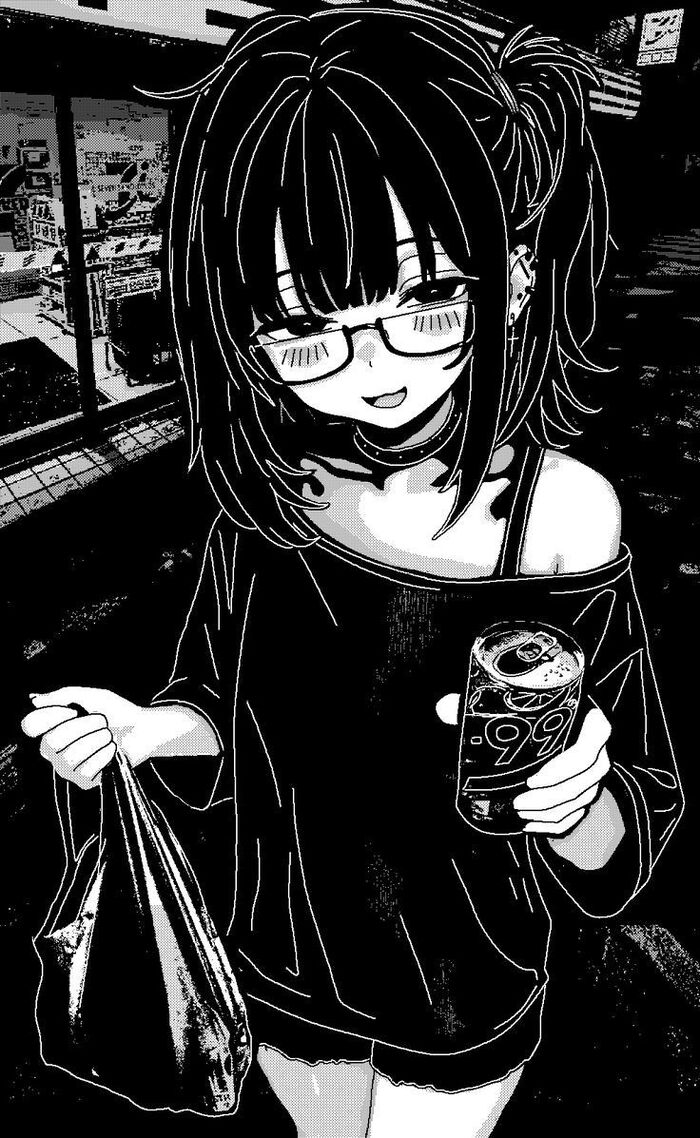 ảnh anime đen trắng nữ hd