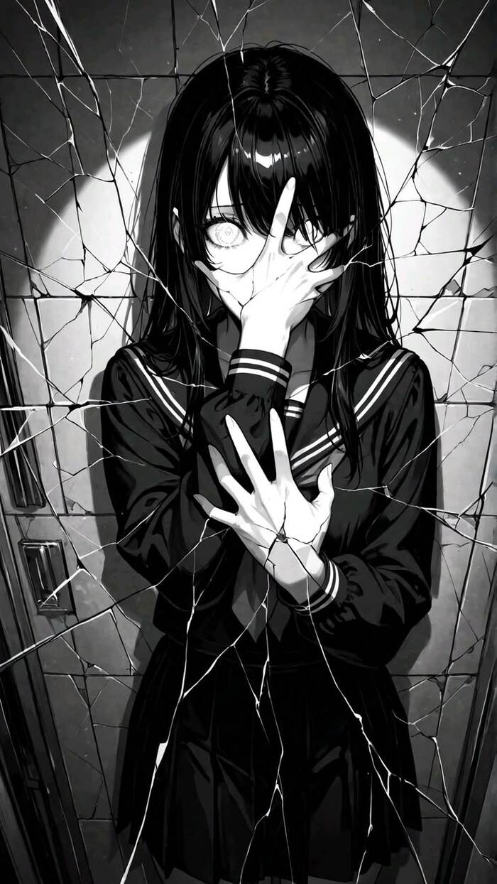 ảnh anime đen trắng