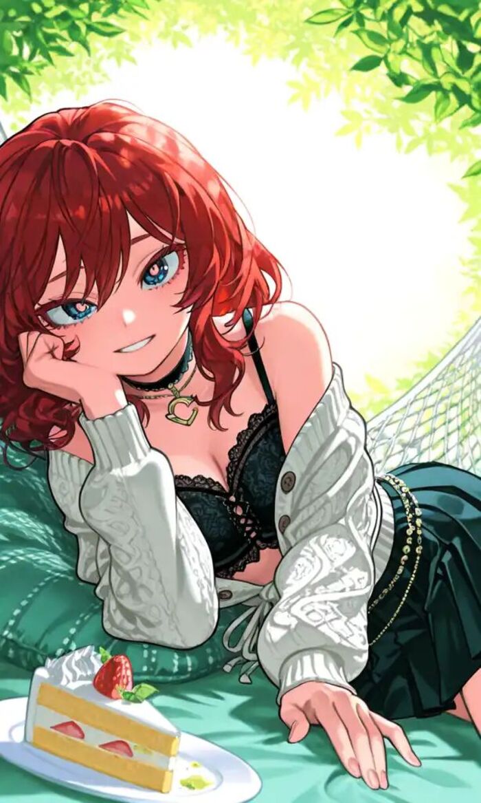 anime gái xinh tóc đỏ
