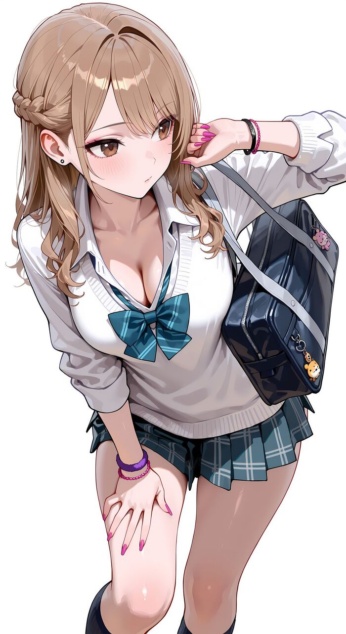 anime gái xinh tóc nâu