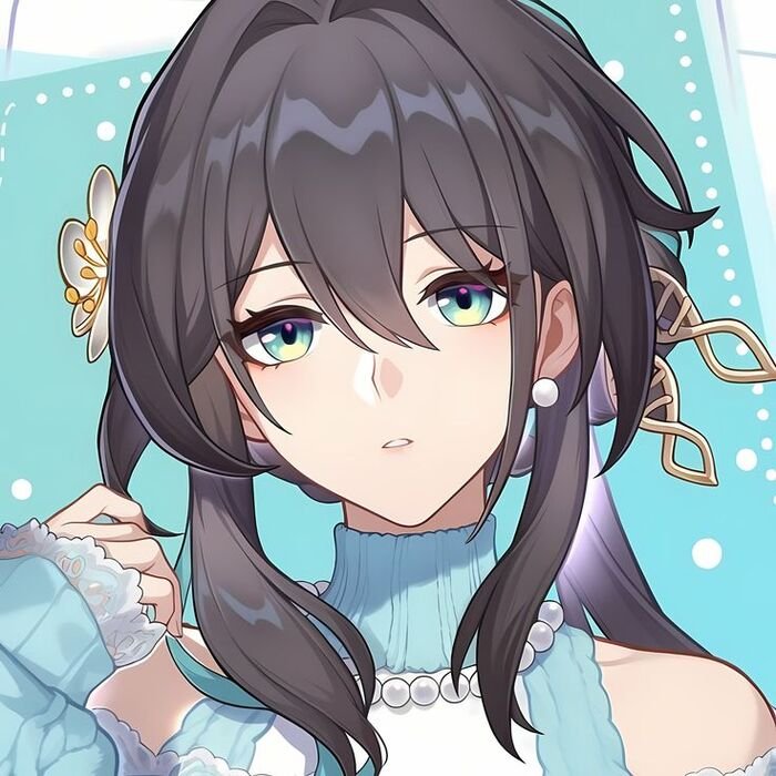 avatar anime nữ tóc xám